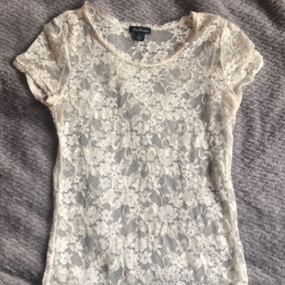Vintage lace long shirt
